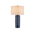 Currey And Company 6000-0991 Dark Blue Reactive Fairmont Dark Blue Table Lamp Image 1