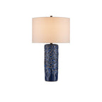 Currey And Company 6000-0991 Dark Blue Reactive Fairmont Dark Blue Table Lamp Image 1