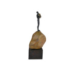 Currey And Company 1200-0910 Brown,Bronze,Green Man On Rock Medium Bronze Image 5