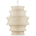 Currey And Company 9000-1083 Bleached Natural,Vanilla Phebe Large Chandelier Image 1
