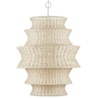 Currey And Company 9000-1083 Bleached Natural,Vanilla Phebe Large Chandelier Image 1