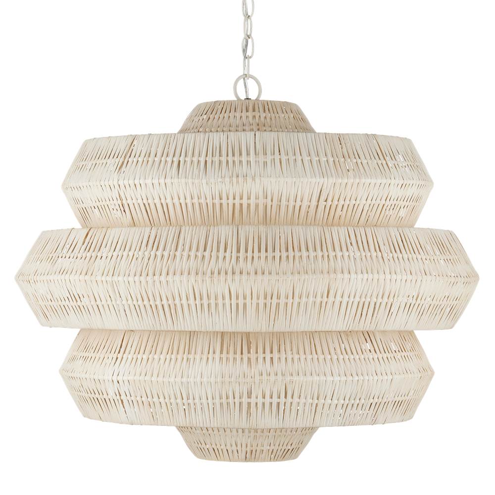 Currey And Company  Antibes Medium White Chandelier