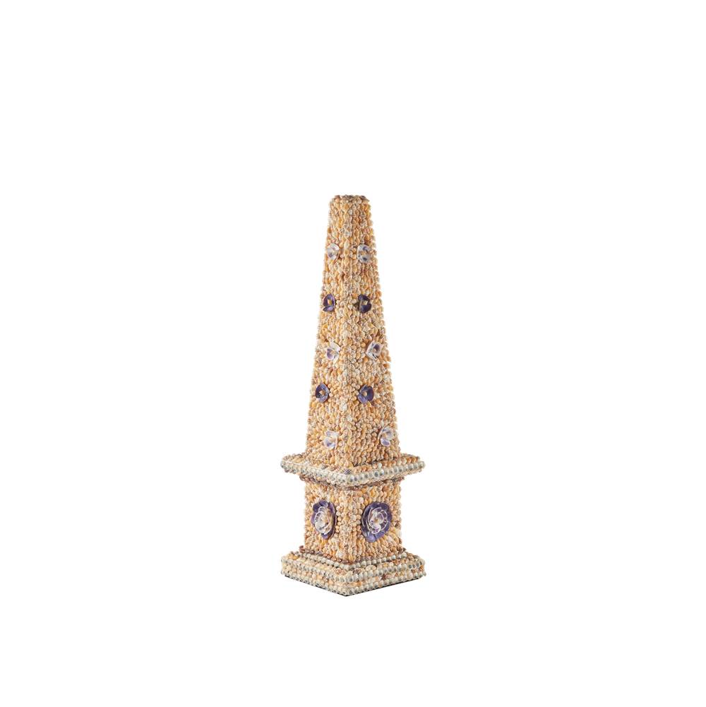 Currey And Company 1200-1042  Coquillage Short Obelisk Image 1
