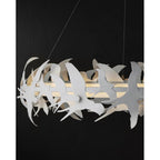 Currey And Company 9000-1262 Gesso White Tijereta White Chandelier Image 2