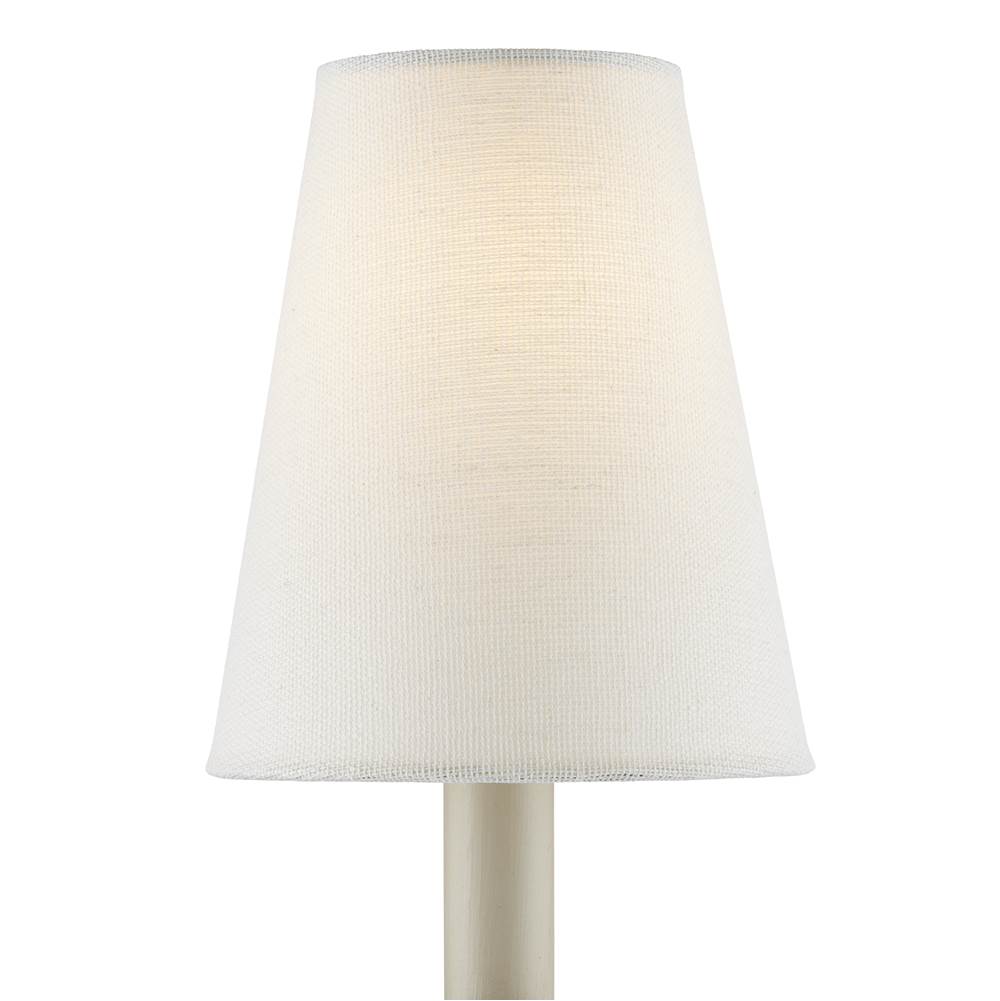 Currey And Company 0900-0024 Off White Off-white Fine Grasscloth Tapered Chandelier Shade Image 1
