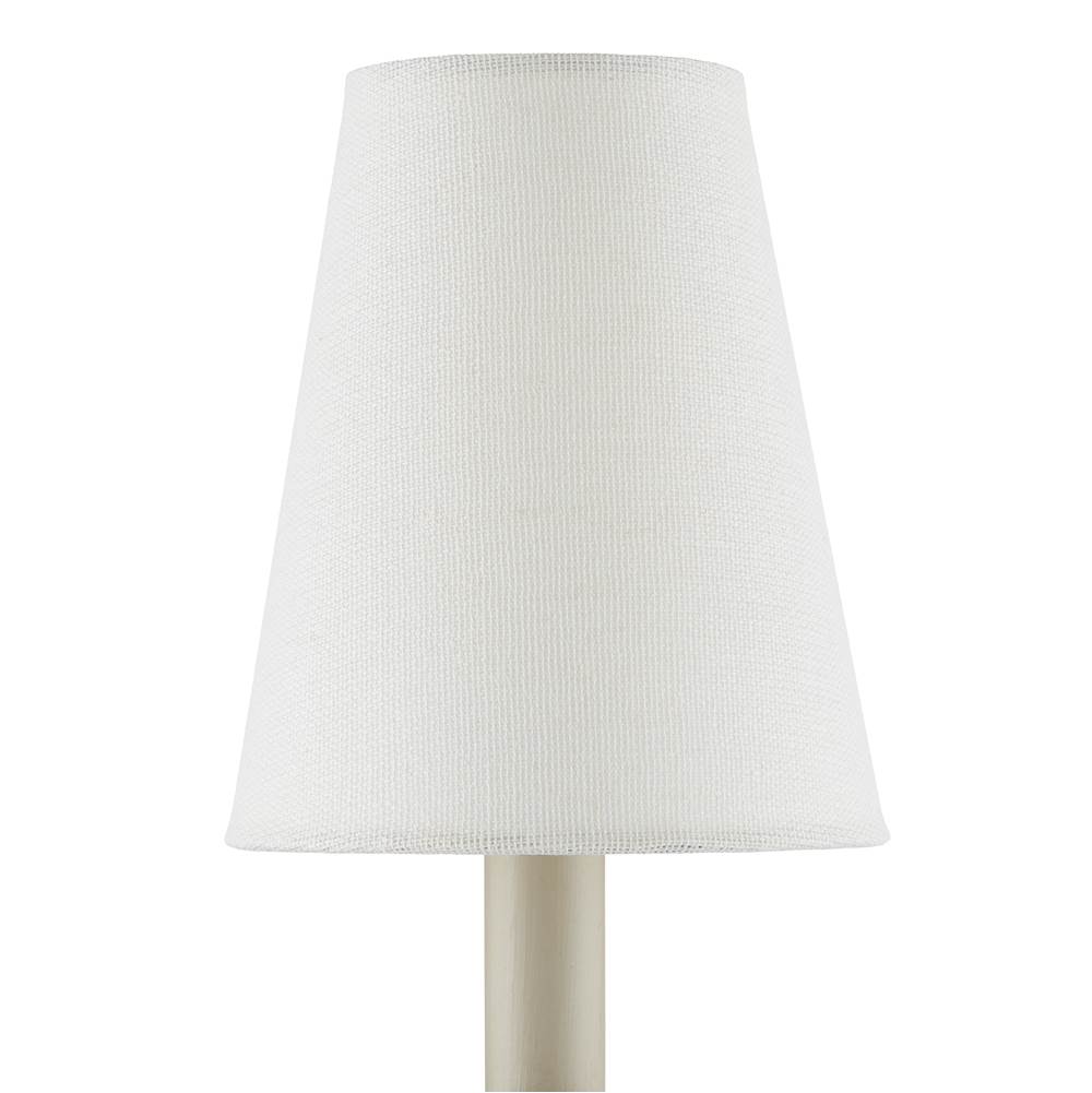 Currey And Company  Off-white Fine Grasscloth Tapered Chandelier Shade