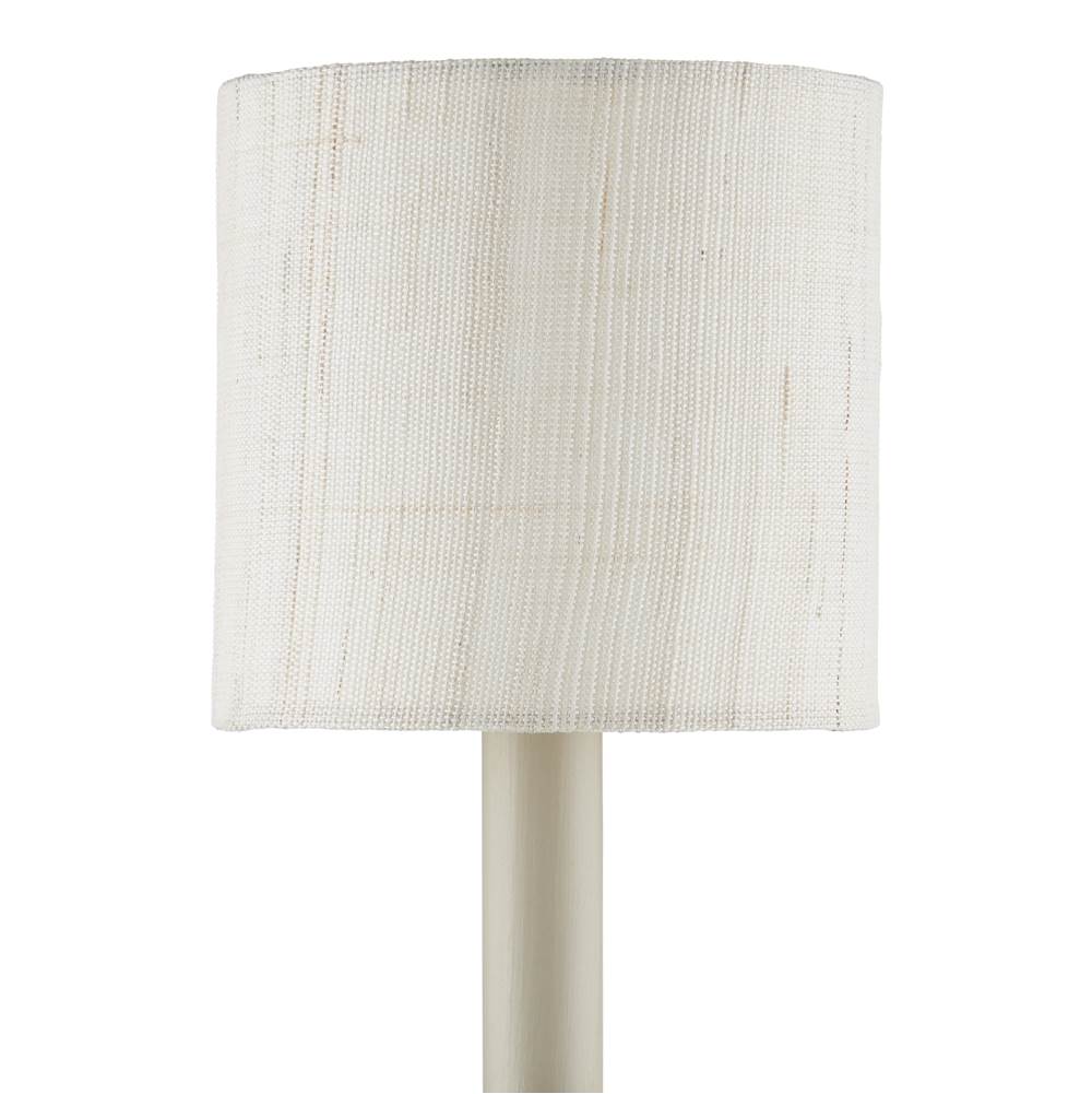 Currey And Company  Ivory Fine Grasscloth Drum Chandelier Shade