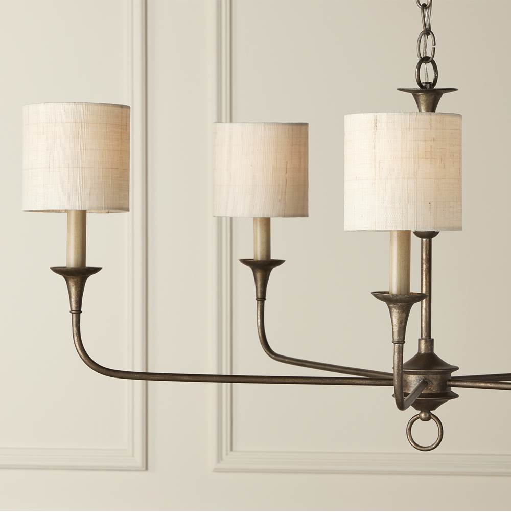 Currey And Company 0900-0026 Light Natural Ivory Fine Grasscloth Drum Chandelier Shade Image 3