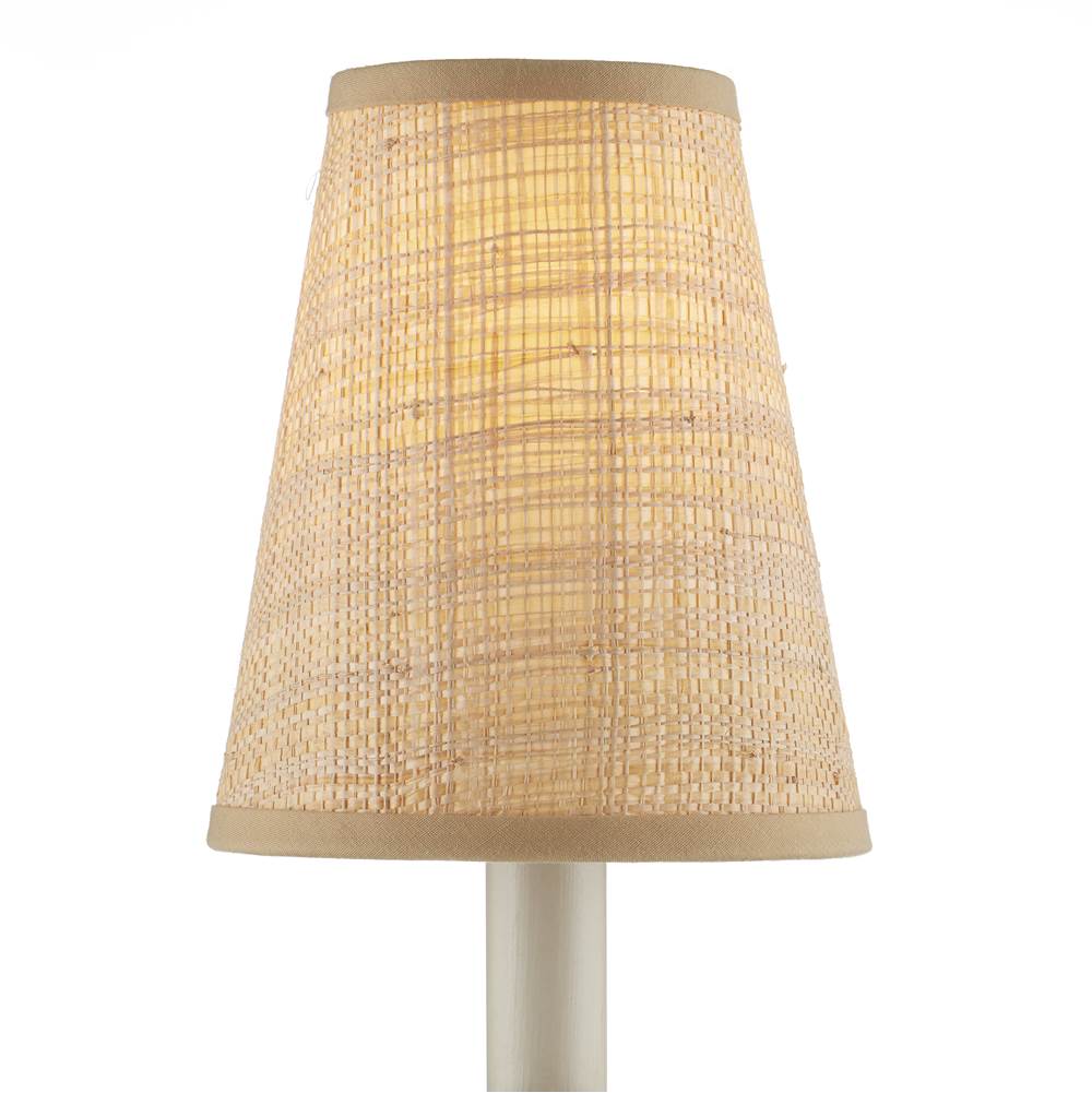 Currey And Company 0900-0027 Natural Natural Grasscloth Tapered Chandelier Shade Image 1
