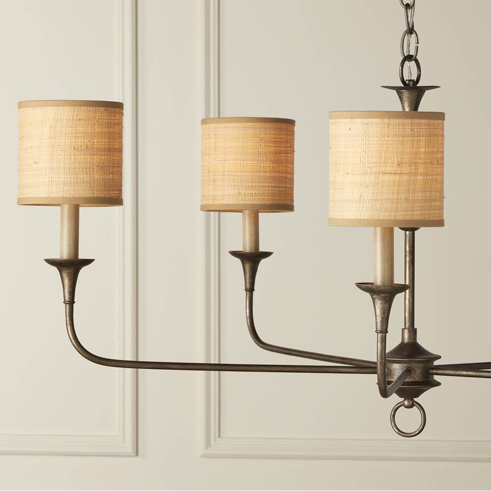 Currey And Company 0900-0028 Natural Natural Grasscloth Drum Chandelier Shade Image 3