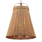 Currey And Company 9000-1154 Natural,Beige,Frosted White Parnell Natural Pendant Image 6