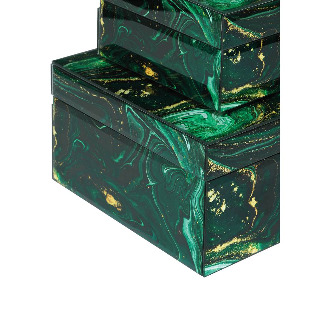 Currey And Company  Interstellar Green Box Set Of 2