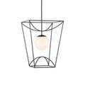 Currey And Company 9500-0012 Black,White Rochefort Medium Lantern Image 1