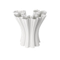 Currey And Company 1200-0934 White Godet White Vase Image 1