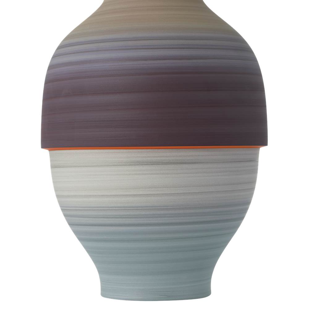 Currey And Company 1200-0930 Orange,Beige,Pale Gray,Yellow,Blue Happy 80's Gray, Beige, Orange And Blue Vase Set Of 3 Image 3