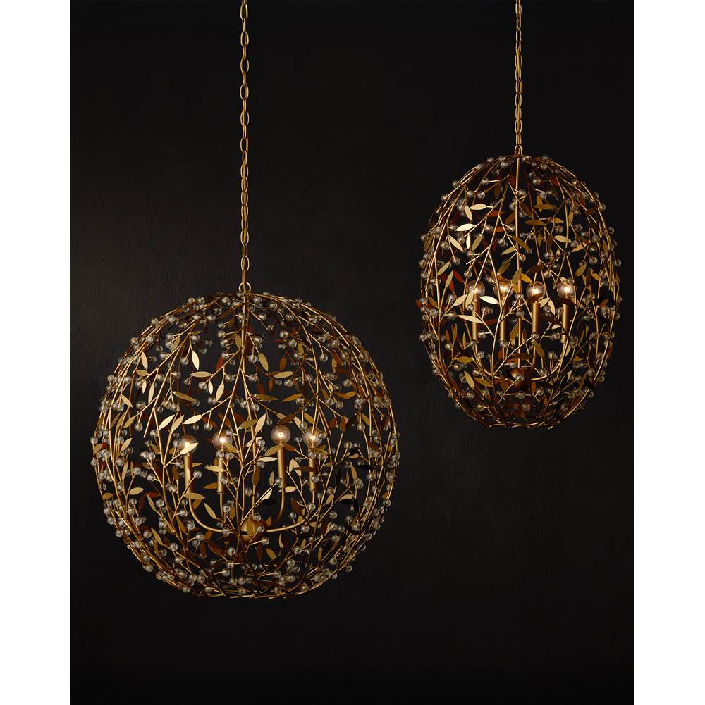 Currey And Company 9000-1290 Gold Secret Garden Gold Chandelier Image 4