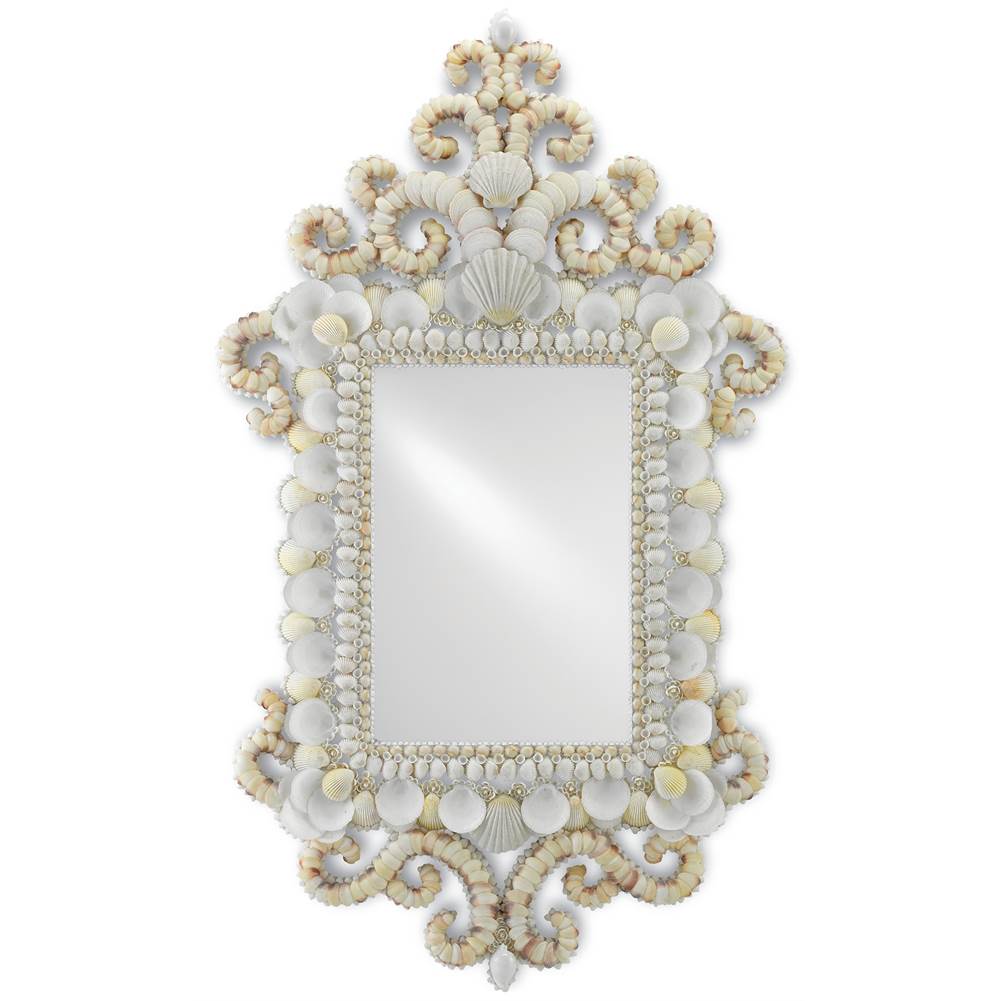 Currey And Company 1000-0028 White,Natural,Mirror Cecilia Mirror Image 1
