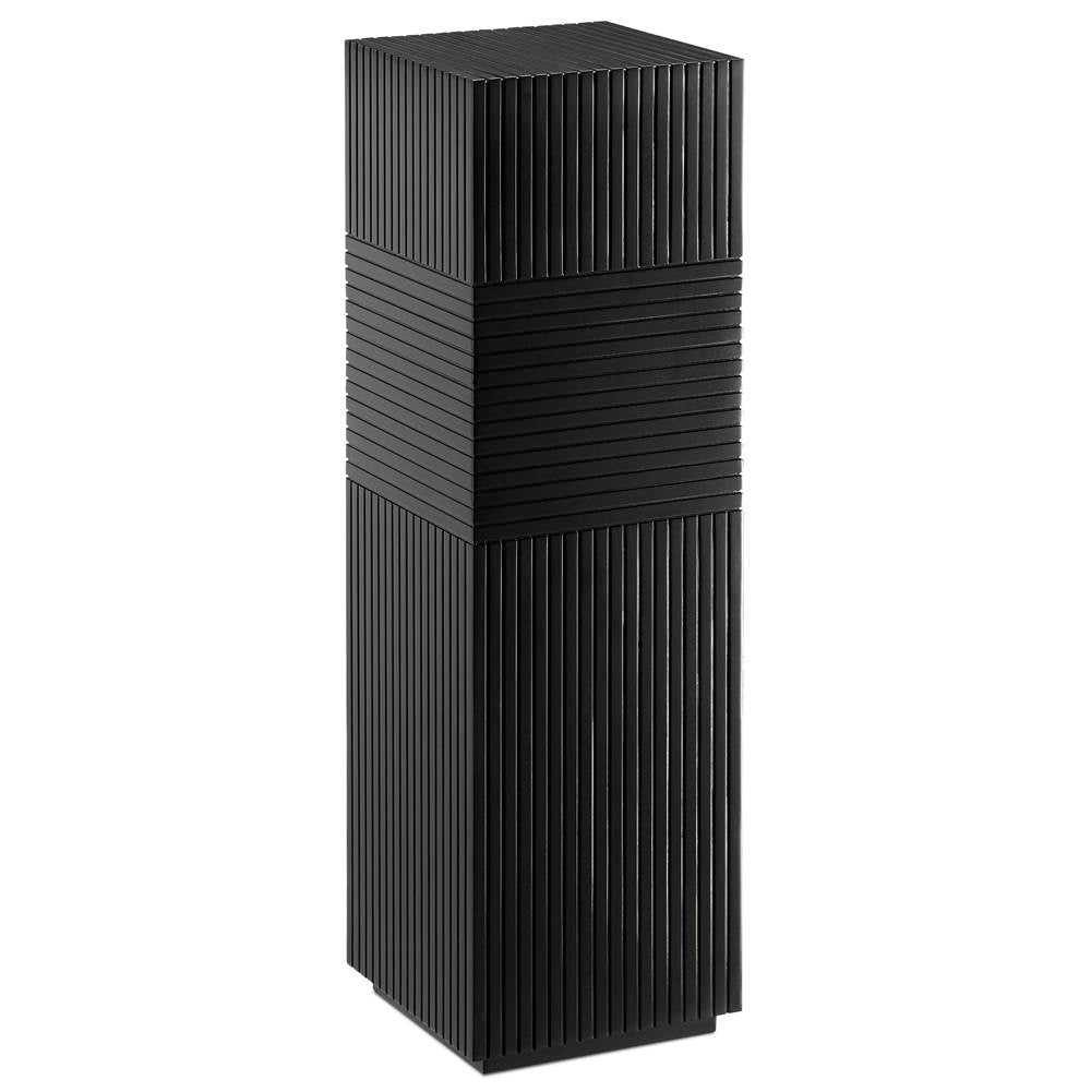Currey And Company 1000-0051 Black Odense Black Pedestal Image 1