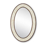 Currey And Company 1000-0125 Natural,Dark Walnut,Mirror Andar Oval Mirror Image 1
