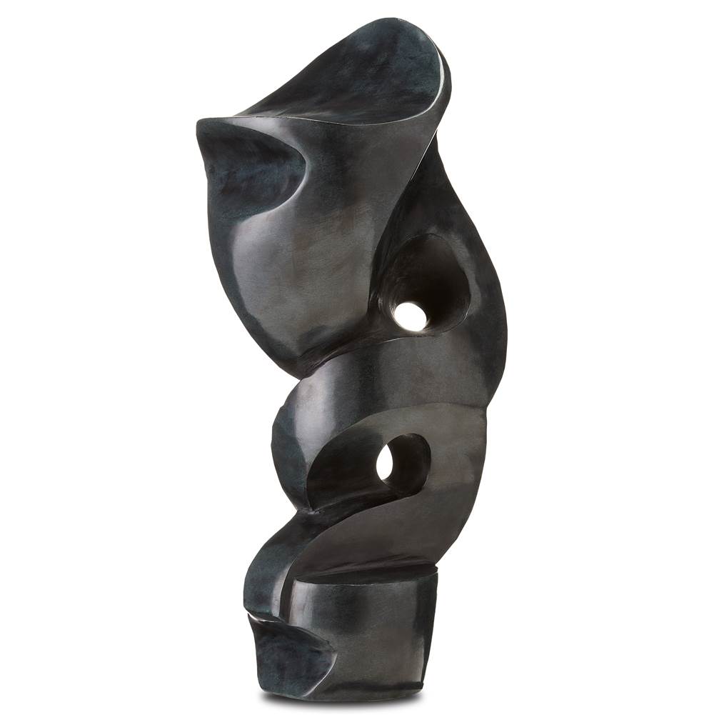 Currey And Company 1200-0596 Polished Gray Roland Abstract Sculpture Image 1