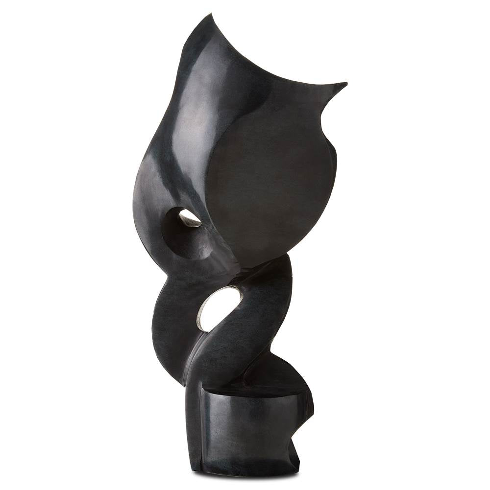 Currey And Company 1200-0596 Polished Gray Roland Abstract Sculpture Image 4