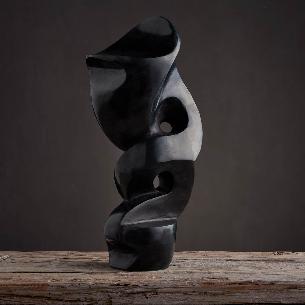 Currey And Company 1200-0596 Polished Gray Roland Abstract Sculpture Image 2