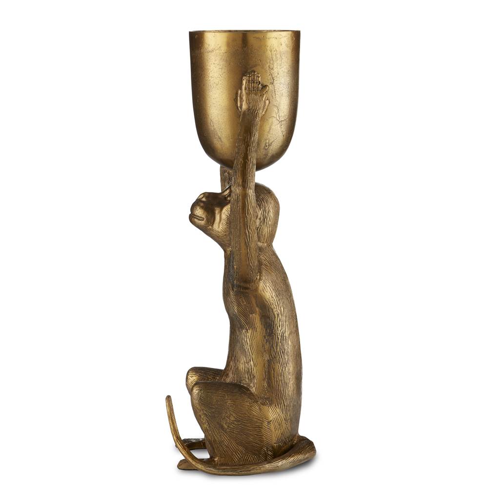 Currey And Company 1200-0645 Antique Gold Abu Planter Image 5