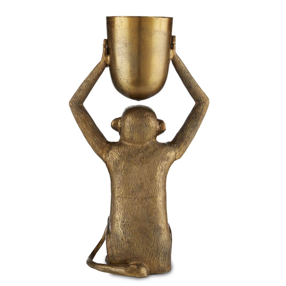 Currey And Company 1200-0645 Antique Gold Abu Planter Image 4