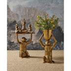 Currey And Company 1200-0645 Antique Gold Abu Planter Image 2