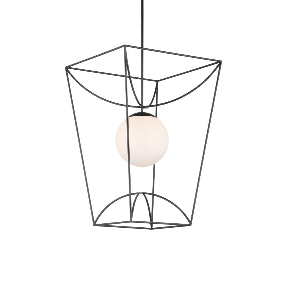 Currey And Company 9500-0013 Black,White Rochefort Large Lantern Image 4