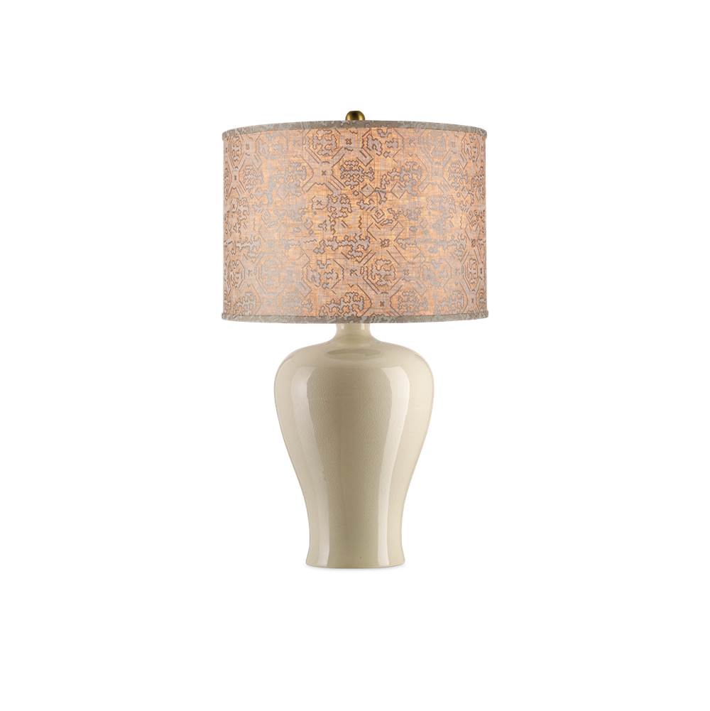 Currey And Company 0900-6013  Nomad Beige Drum Lamp Shade Image 2