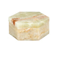 Currey And Company 1200-1036 Green Arco Green Onyx Hexagon Box Image 1