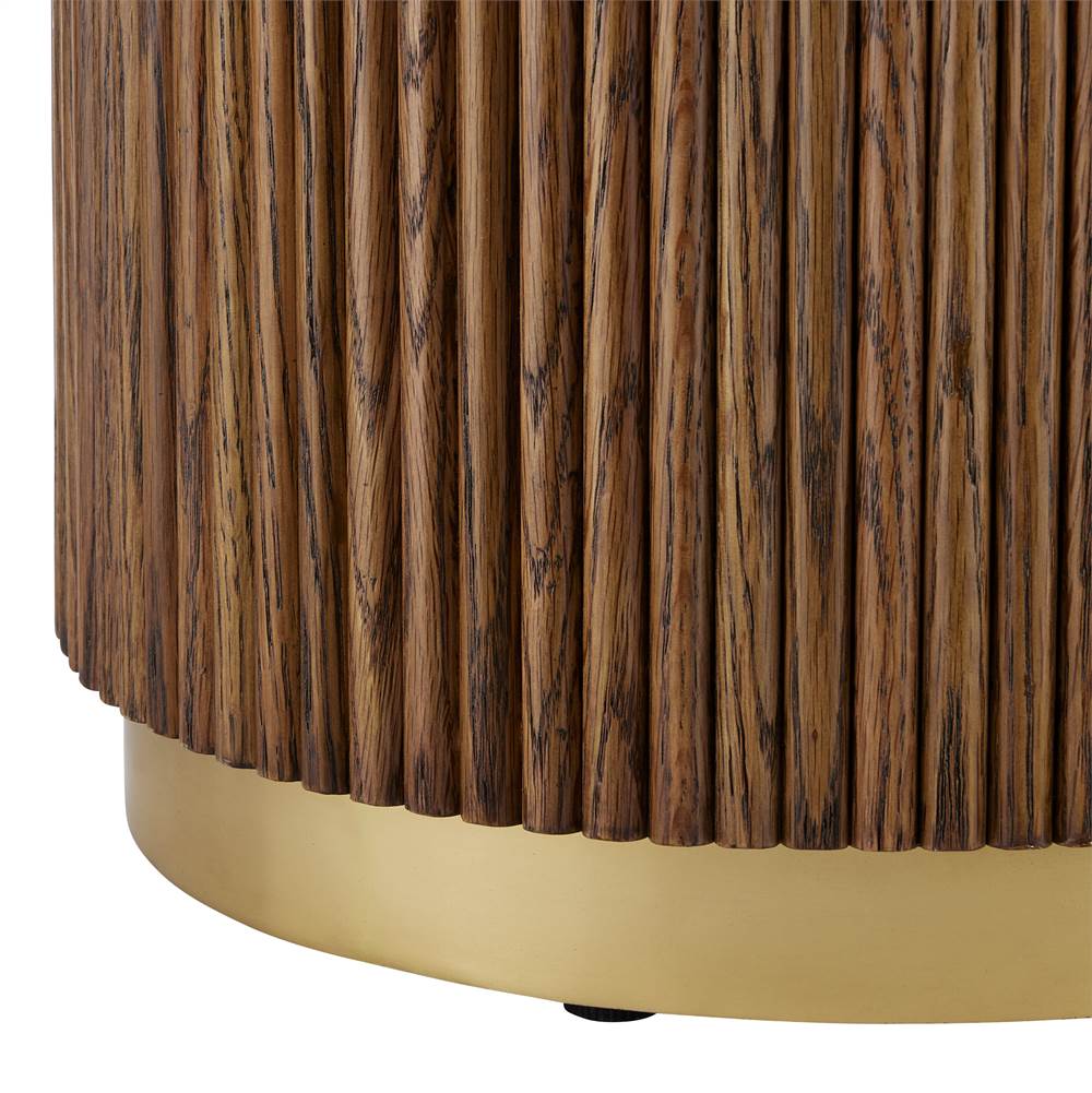 Currey And Company 3000-0262 Morel Brown,Natural,Polished Brass Dakota Small Cocktail Table Image 5