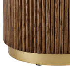 Currey And Company 3000-0262 Morel Brown,Natural,Polished Brass Dakota Small Cocktail Table Image 5