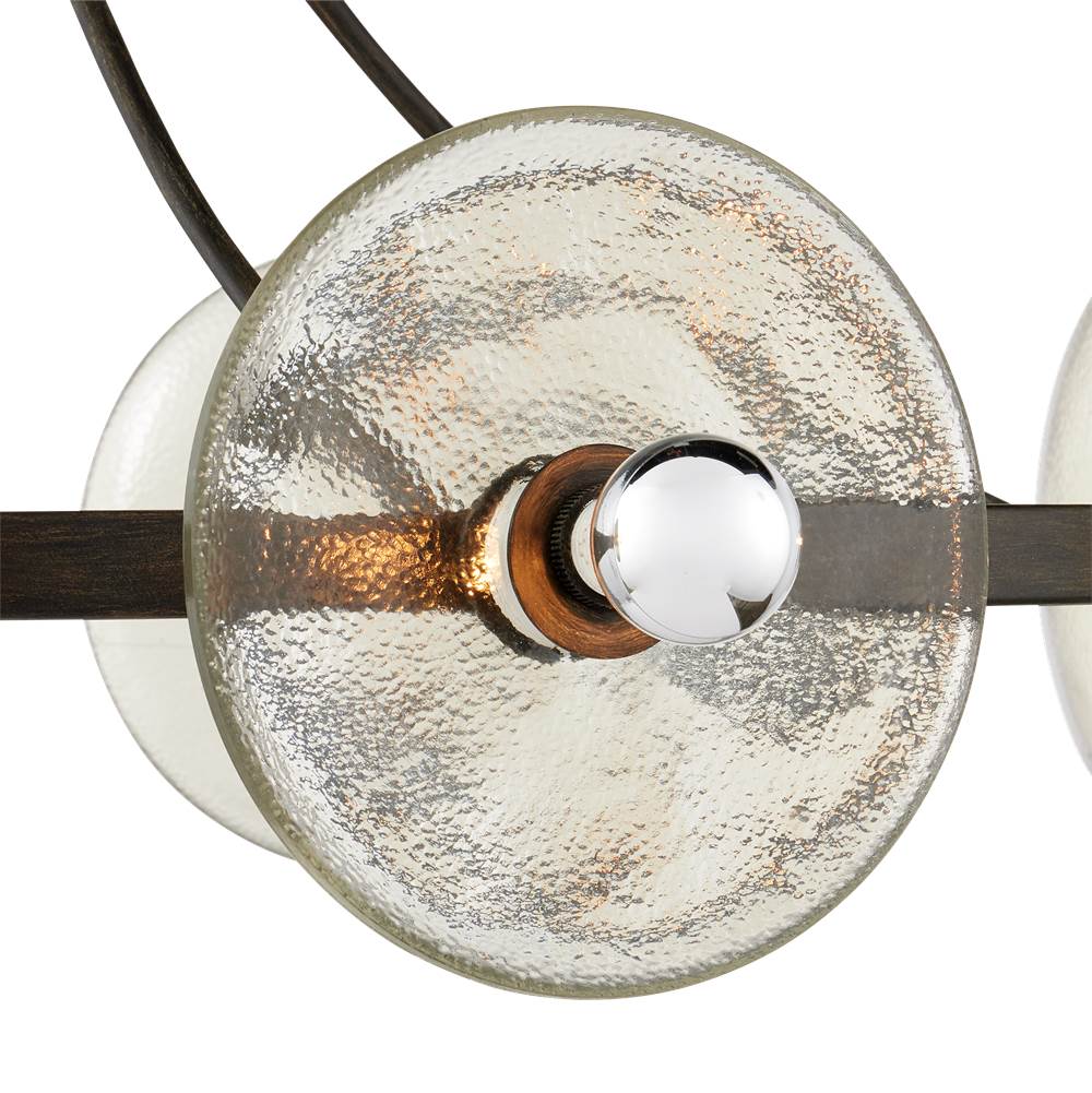 Currey And Company 9000-1150 Black Iron,Clear Circumstellar Disc Chandelier Image 3