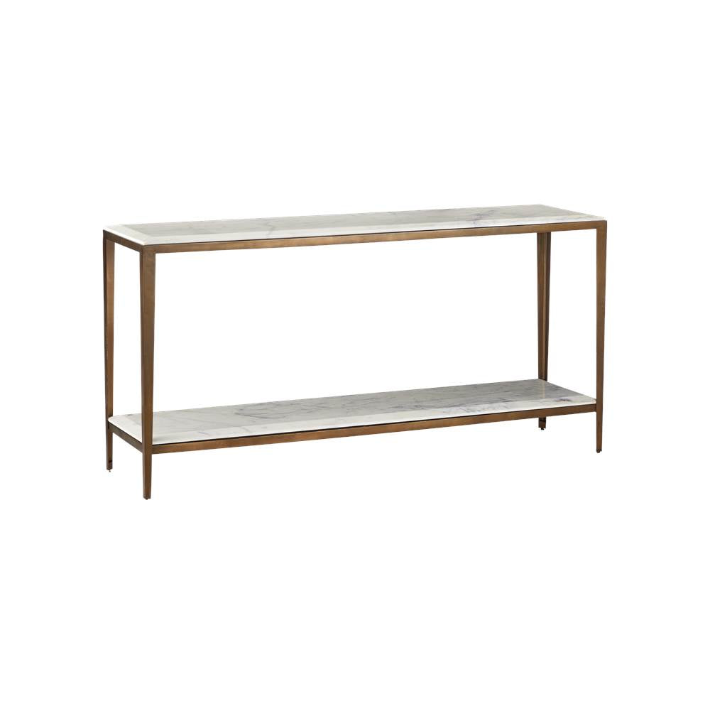 Currey And Company 4000-0238  Oblique Marble Console Table Image 1