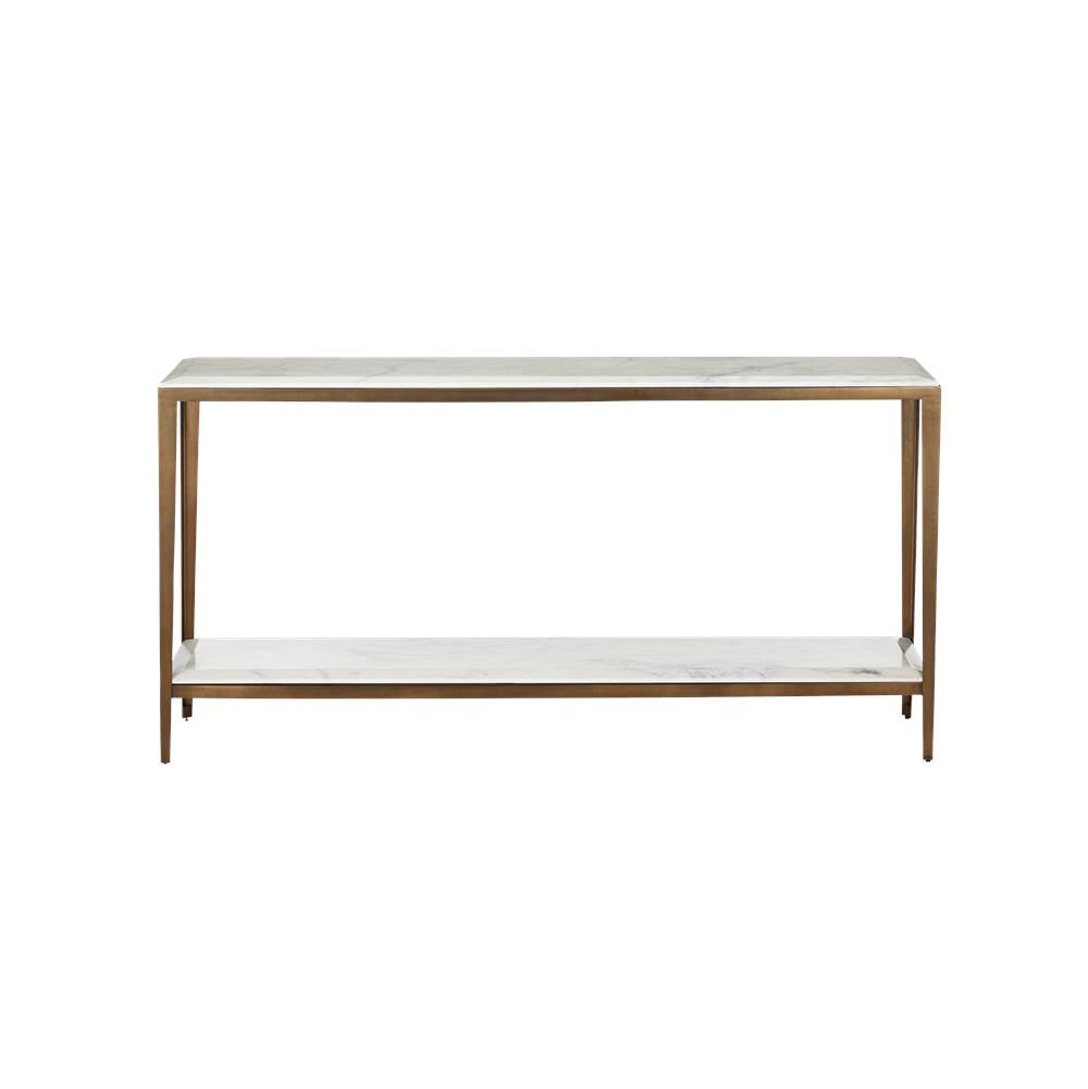 Currey And Company 4000-0238  Oblique Marble Console Table Image 3