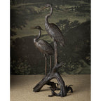 Currey And Company 1200-0913 Bronze Herons On Branch Bronze Image 2