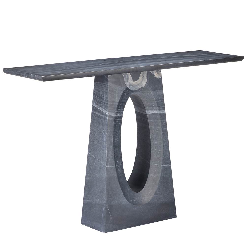 Currey And Company 3000-0258 Black Demi Black Console Table Image 1