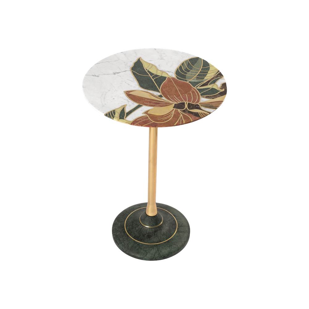 Currey And Company 4000-0222  Roselle Stone Inlay Accent Table Image 2