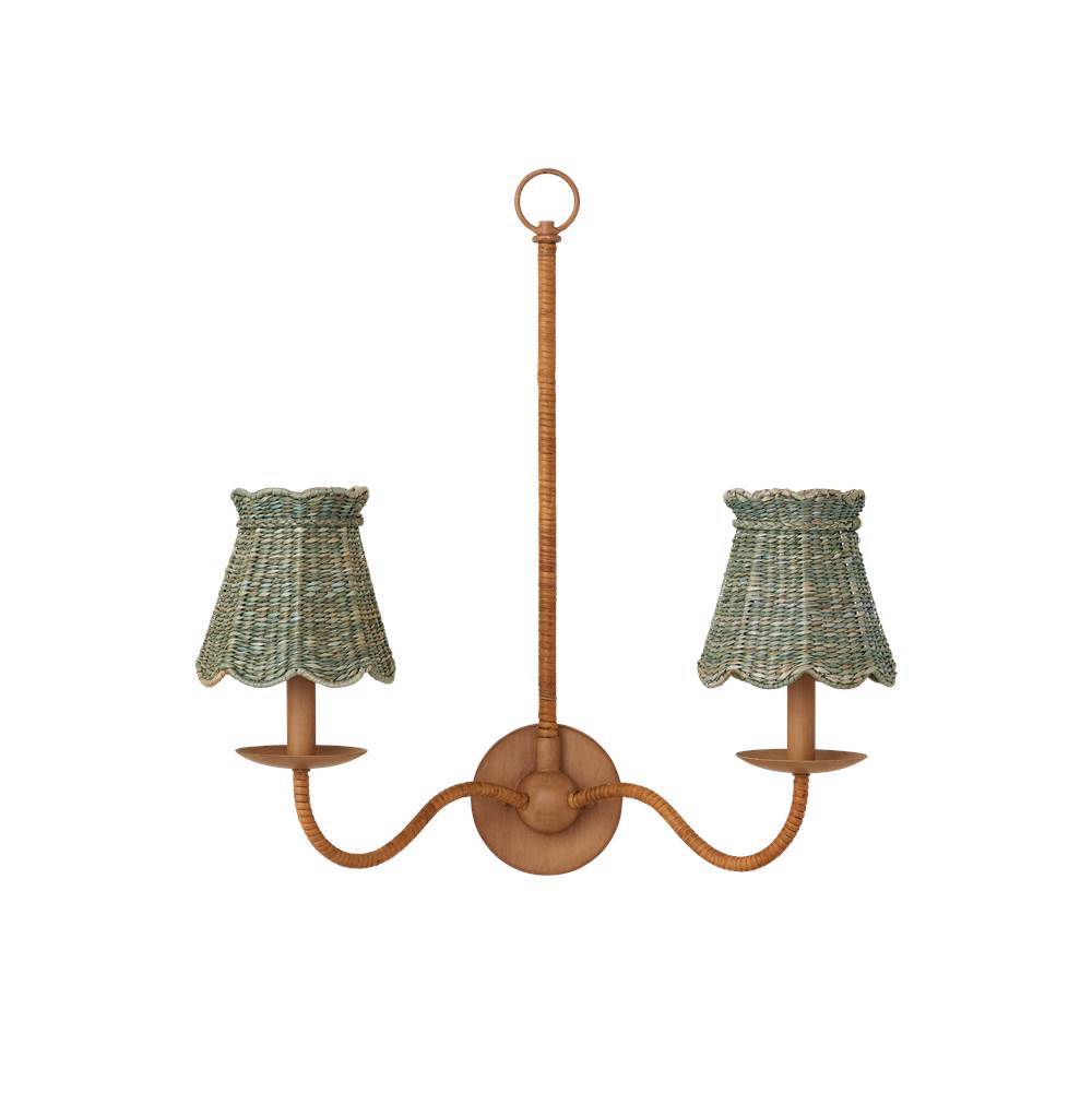 Currey And Company 0900-0038 Teal Annabelle Light Teal Tapered Chandelier Shade Image 5
