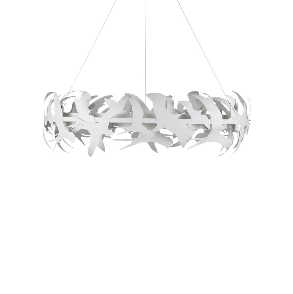 Currey And Company 9000-1262 Gesso White Tijereta White Chandelier Image 3