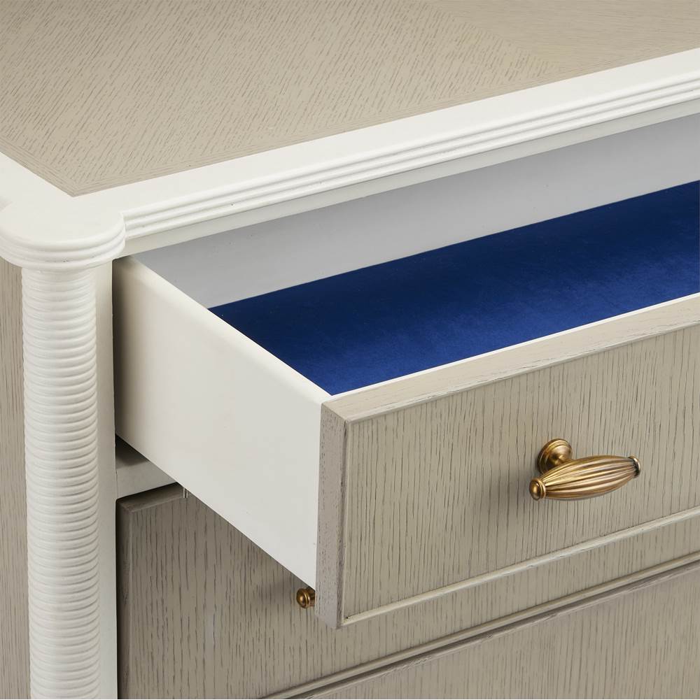 Currey And Company 3000-0264 Off White,Fog,Polished Brass Aster Chest Image 3