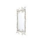 Currey And Company 1000-0162 Silver Forget-me-not Silver Rectangular Mirror Image 5