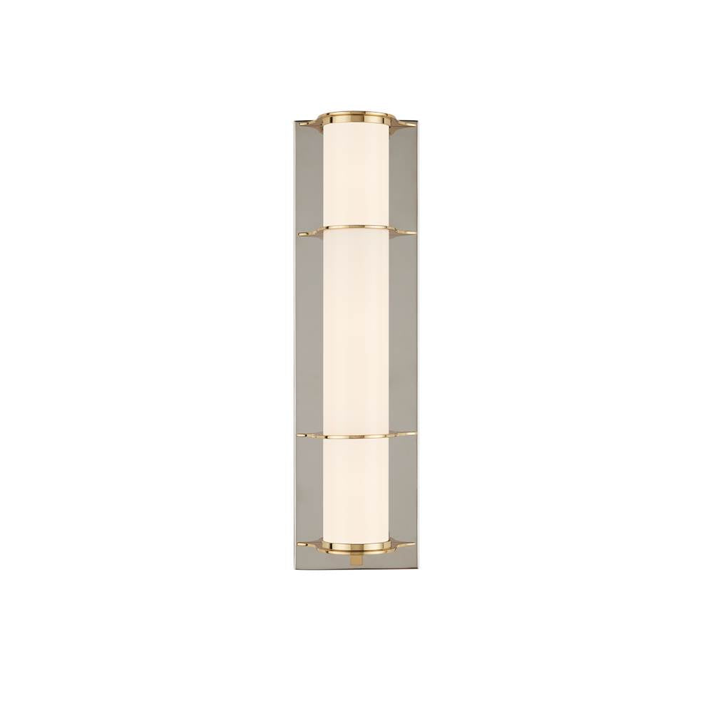 Currey And Company 5800-0062 Polished Nickel,Polished Brass,White Blaine Nickel Bath Wall Sconce Image 3