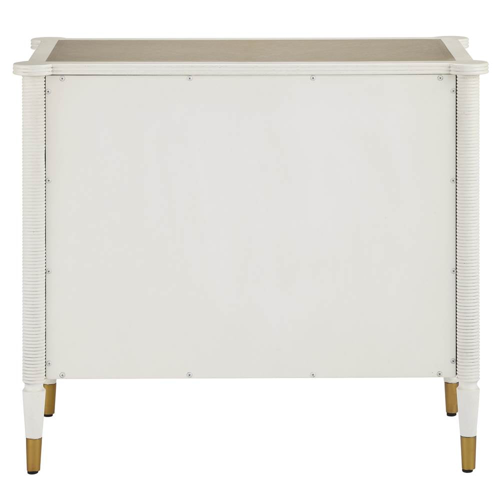 Currey And Company 3000-0264 Off White,Fog,Polished Brass Aster Chest Image 5