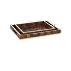 Currey And Company 1200-1022  Casey Brown Tray Set Of 2 Image 1