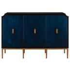 Currey And Company 3000-0082 Dark Sapphire,Caviar Black,Antique Brass Kallista Cabinet Image 1