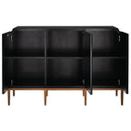 Currey And Company 3000-0082 Dark Sapphire,Caviar Black,Antique Brass Kallista Cabinet Image 9