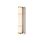 Currey And Company 5800-0062 Polished Nickel,Polished Brass,White Blaine Nickel Bath Wall Sconce Image 1